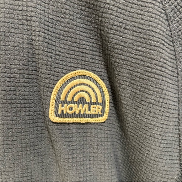 Howler Brothers Hoodie – Men’s Small Blue Palo Duro Grid Fleece Waffle Knit NWT - Picture 2 of 8